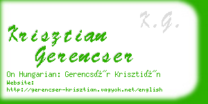 krisztian gerencser business card